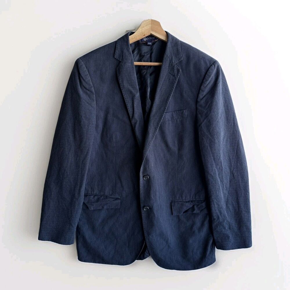 J.Crew Blazer Men's Size 40R Blue Stripe Cotton Ludlow Sport Dress Coat Preppy